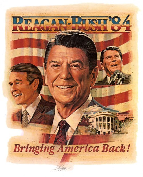 历年美国总统竞选海报设计，